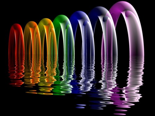 desktop wallpaper rainbow. Rainbow Rings: Inclined Plane: